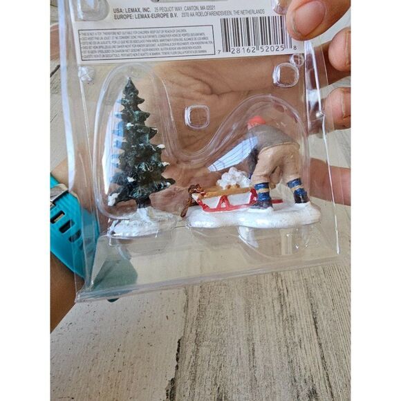 Lemax sled snowball ready tree set Xmas village new - Picture 5 of 5